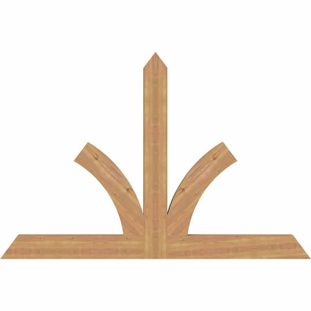 Ekena Millwork Richland Timber Gable Bracket, Western Red Cedar, 72"W x 48"H x 3 1/2"D x 5 1/2"F, 16/12 Pitch GBW072X48X0406RIC00SWR